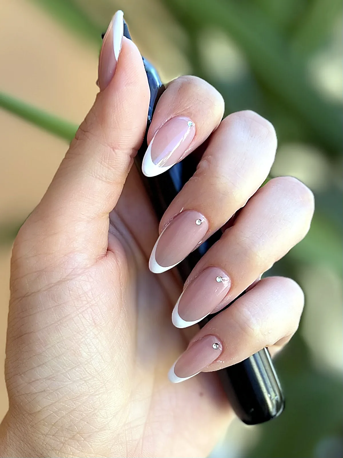 French manicure rosa e bianca