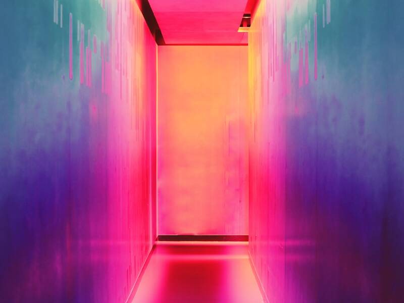 multicolored hallway